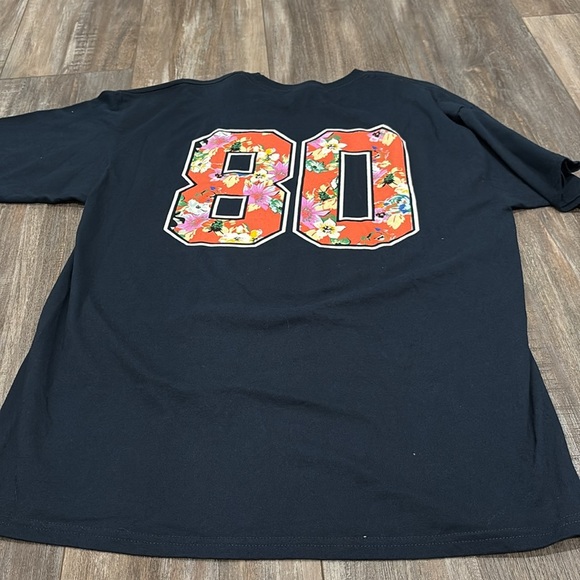 Stussy 80 skate skateboard surf t shirt navy tropical XL - Picture 6 of 6